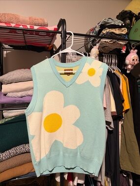 Golf Wang Light Blue Daisy Knit Vest